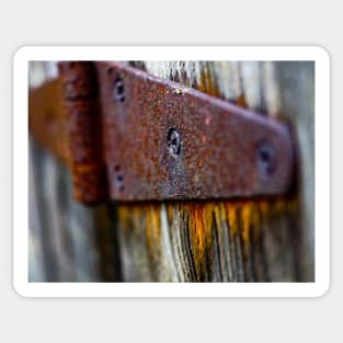 Rusted Barn Door Hinge Sticker